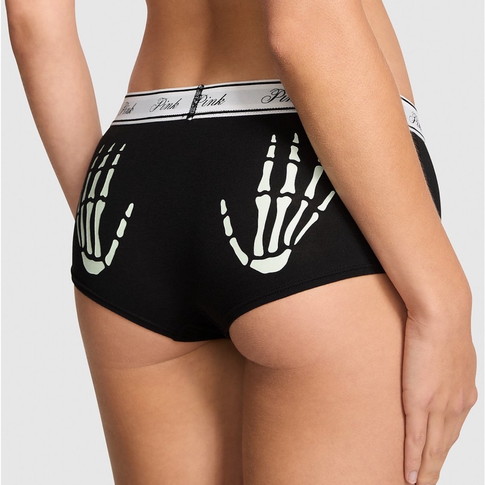 PINK Victoria’s Secret Halloween Logo Boyshort Panty - Picture 2 of 6